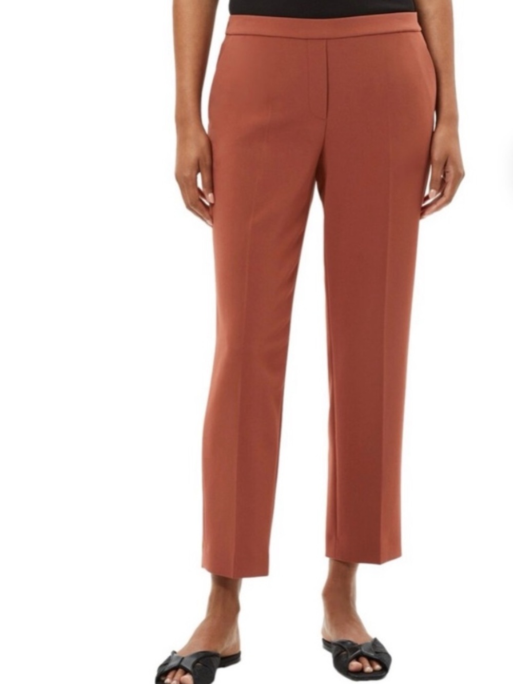 Theory Rust Terracotta Slim Crop Ankle Pants Size 4